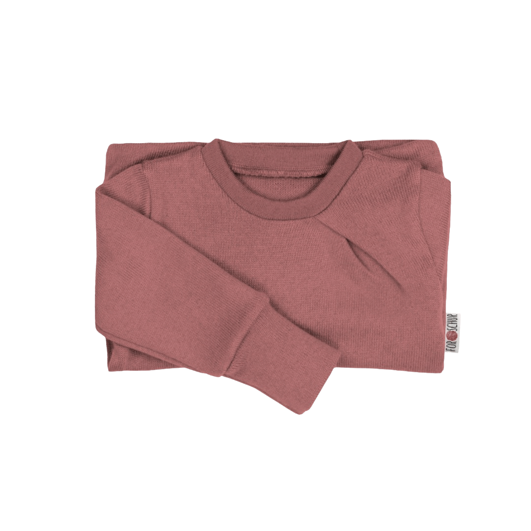 Upcycling Kaschmirpullover mit der Falte Rosa - ForSchur