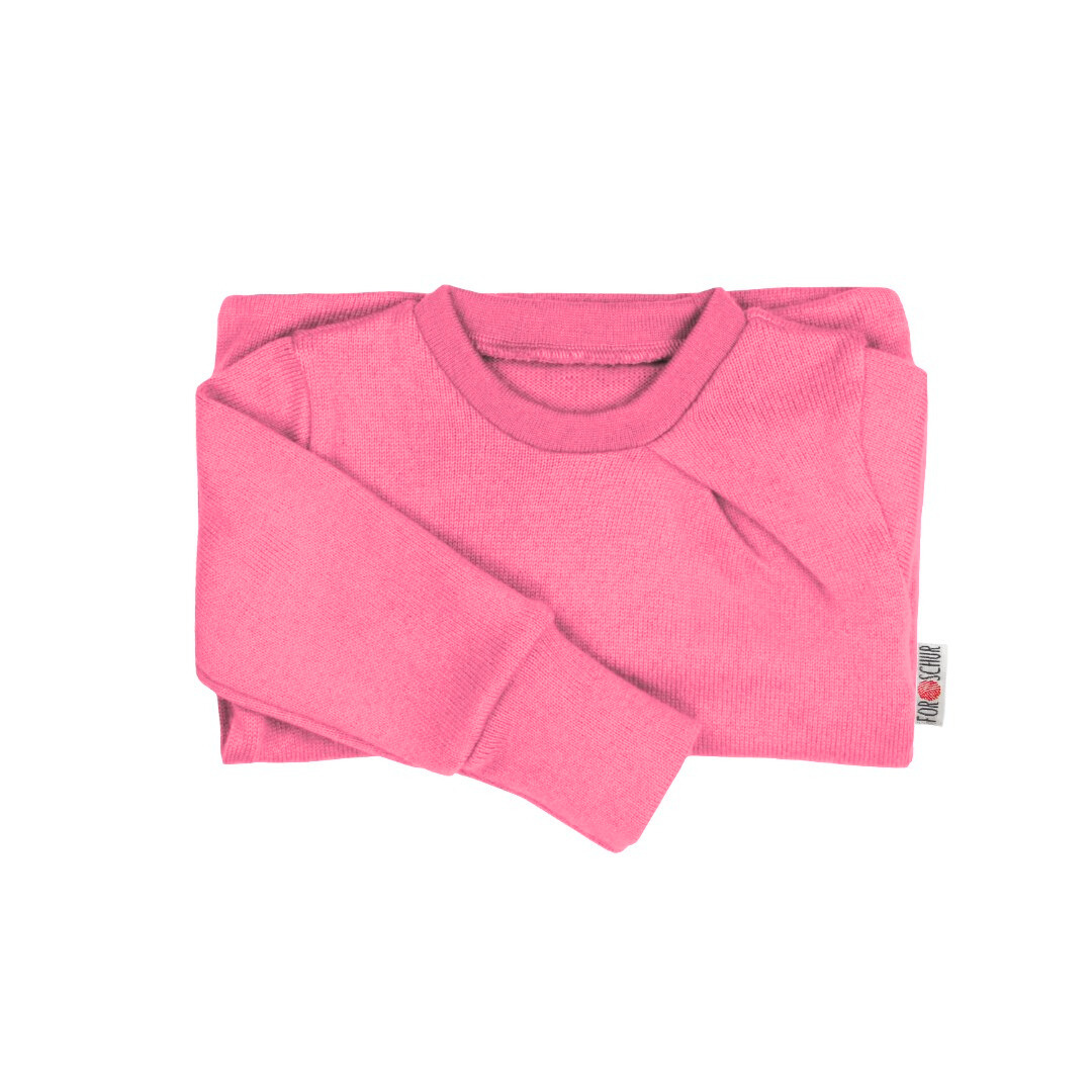Kaschmir Baby Pullover mit der Falte Rosa