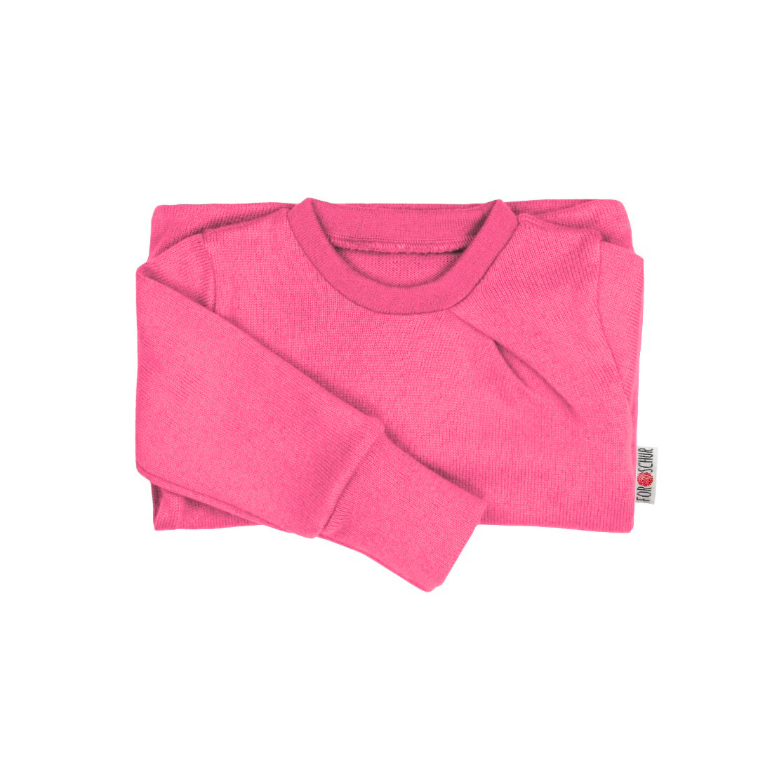 Kaschmir Kinder Pullover mit der Falte Rosa