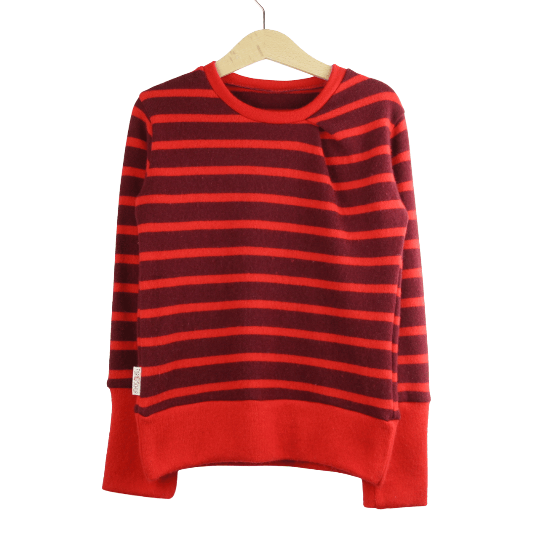Upcycling Kaschmirpullover mit der Falte 110/116