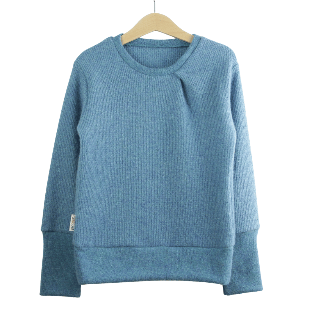Upcycling Kaschmirpullover mit der Falte 110/116