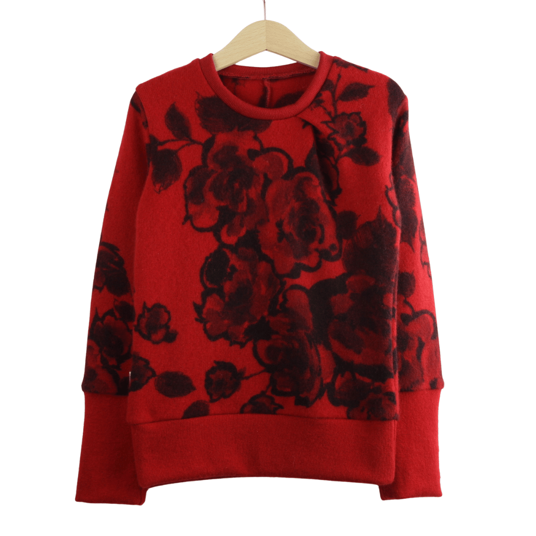 Upcycling Kaschmirpullover mit der Falte 110/116