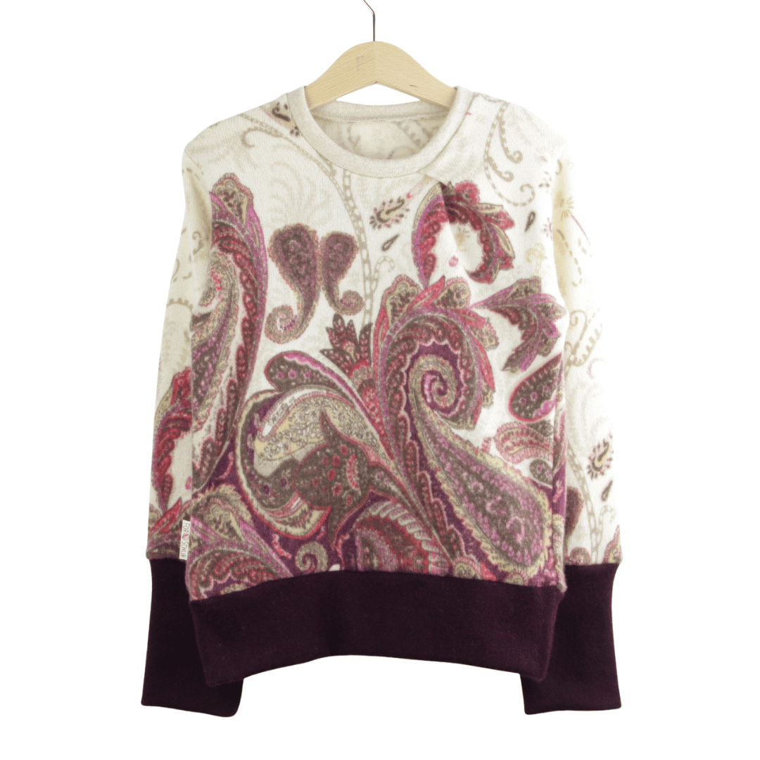 Upcycling Kaschmirpullover mit der Falte 110/116