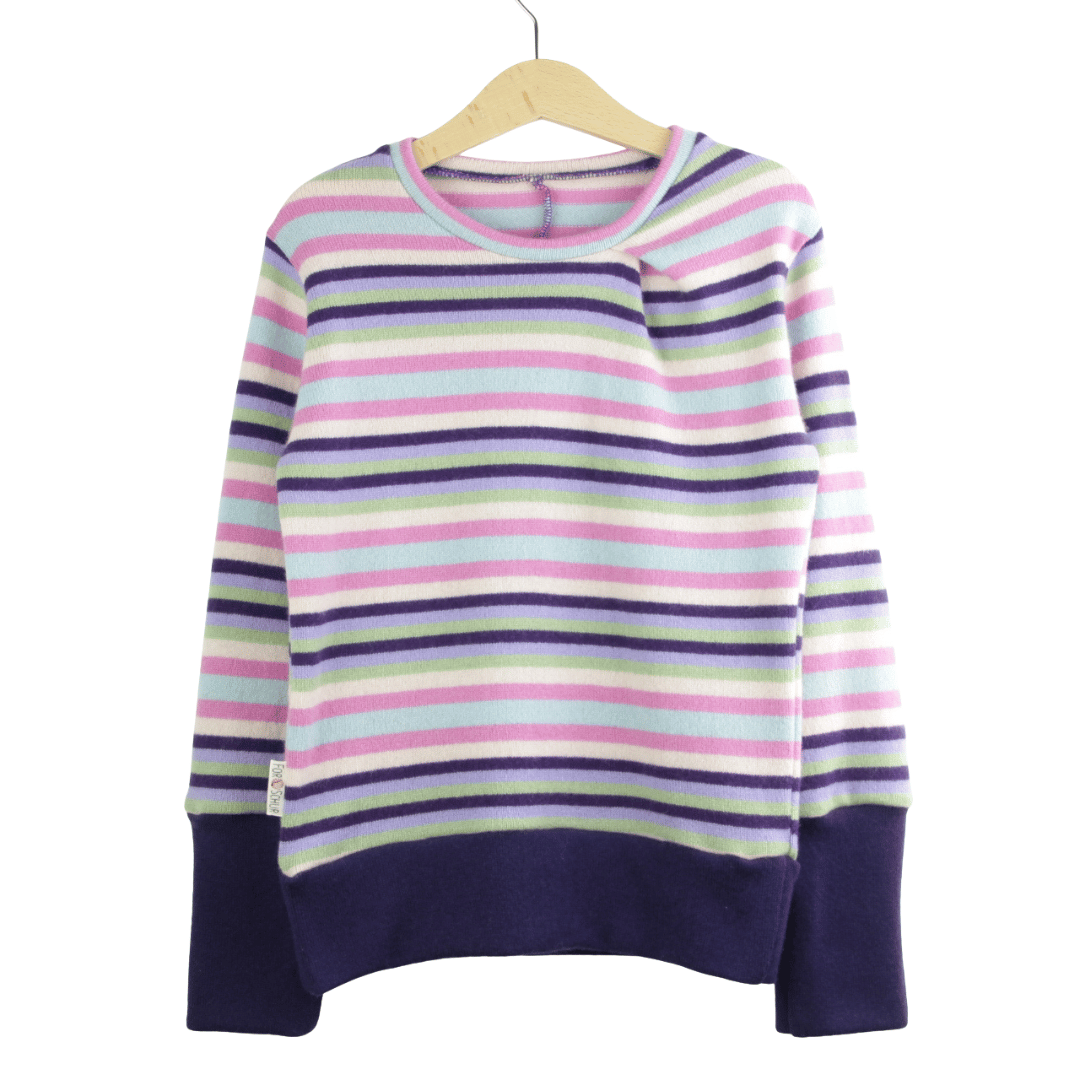 Upcycling Kaschmirpullover mit der Falte 110/116