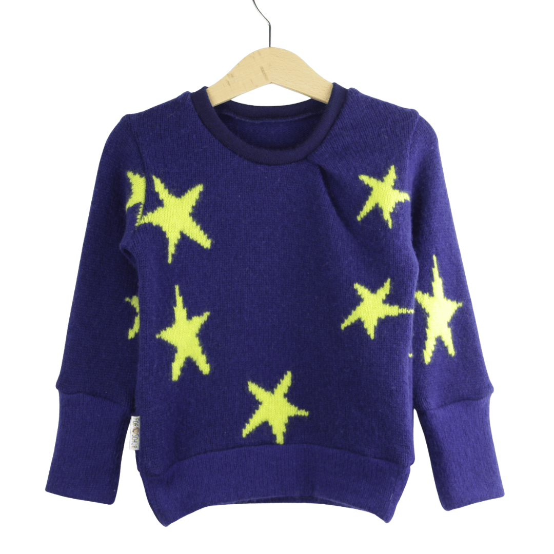 Upcycling Kaschmirpullover mit der Falte 86/92