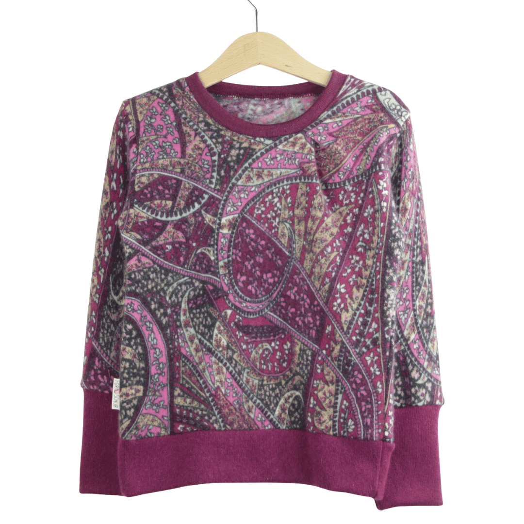 Upcycling Kaschmirpullover mit der Falte 98/104