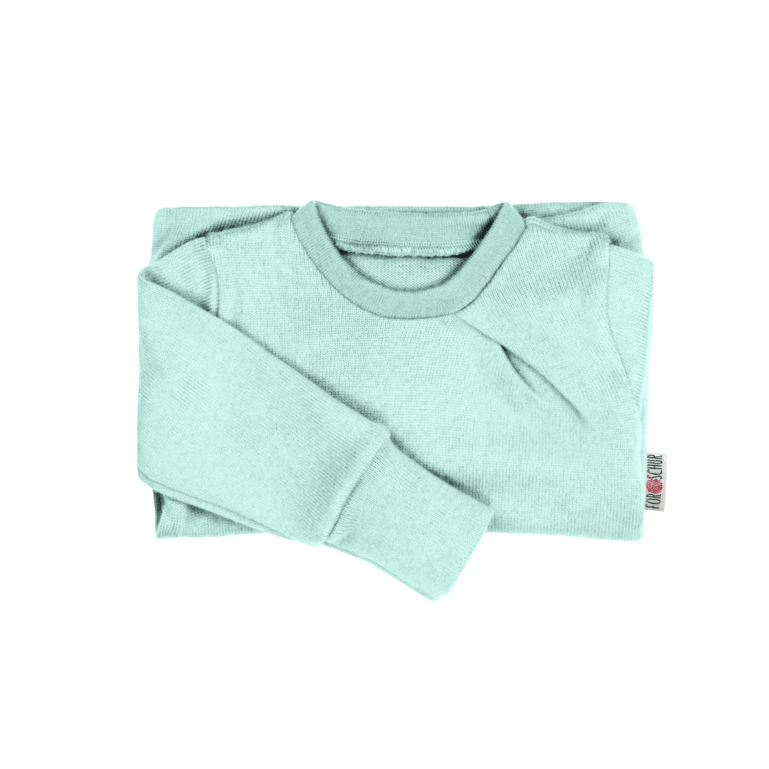 Upcycling Kaschmir Pullover mit der Falte Blau - ForSchur