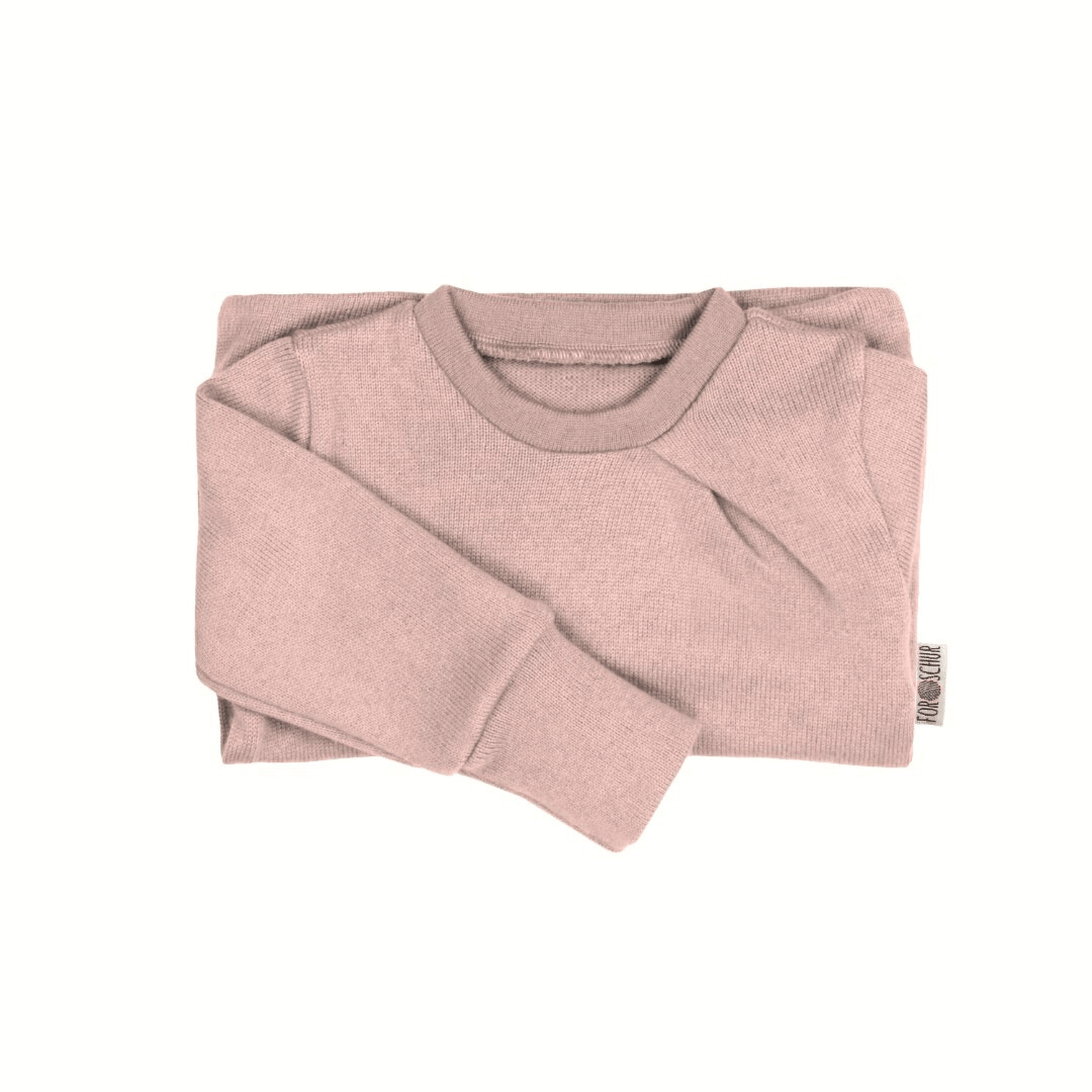 Upcycling Kaschmirpullover mit der Falte Rosa