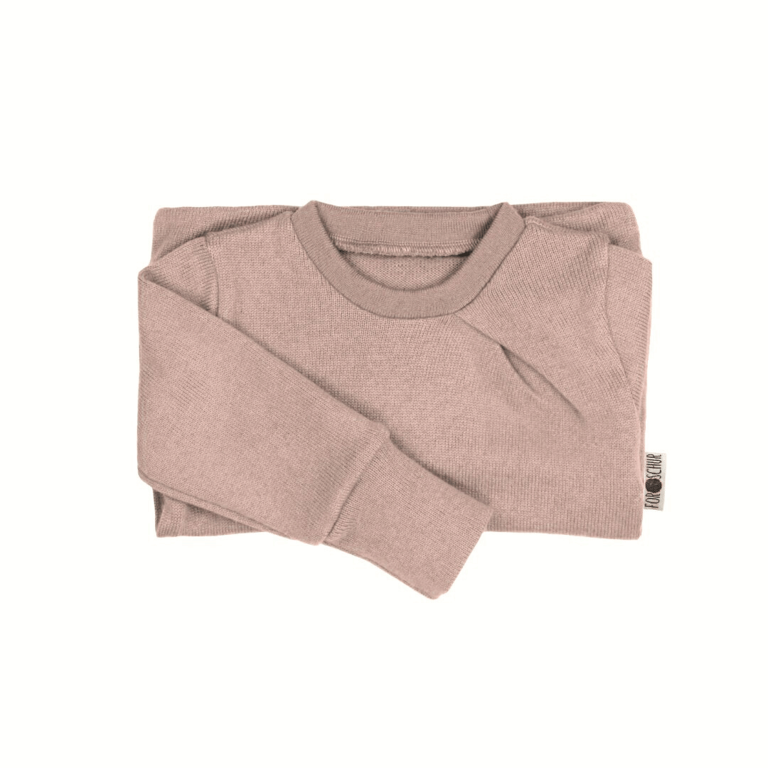 Upcycling Kaschmirpullover mit der Falte Rosa