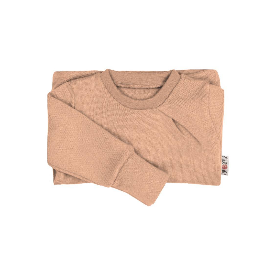 Upcycling Kaschmirpullover mit der Falte Rosa