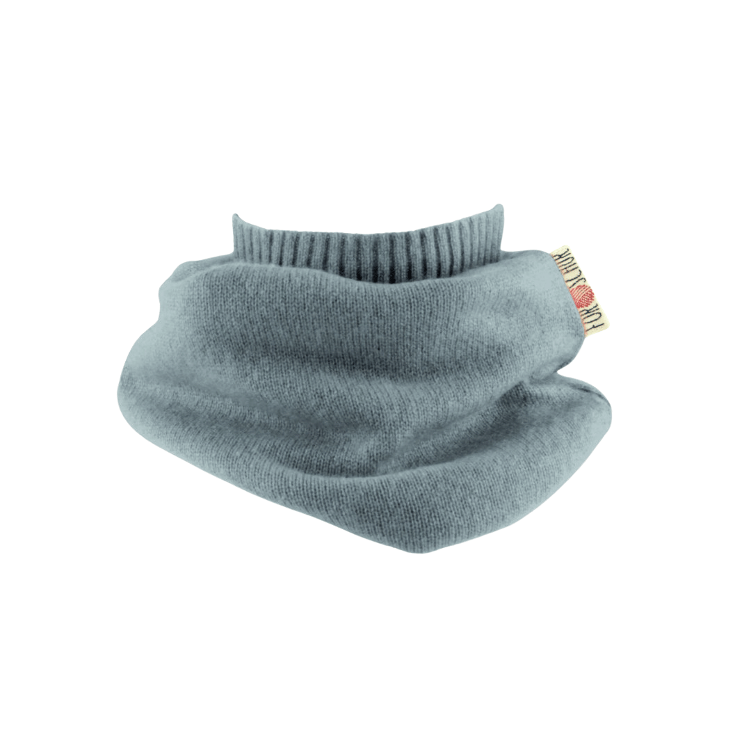 Upcycling Kaschmir Schal Blau meliert - ForSchur