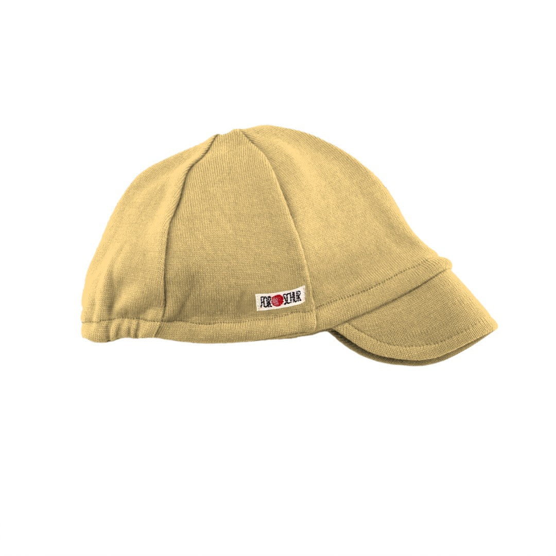 Upcycling Merino Schirmmütze Milchkaffee