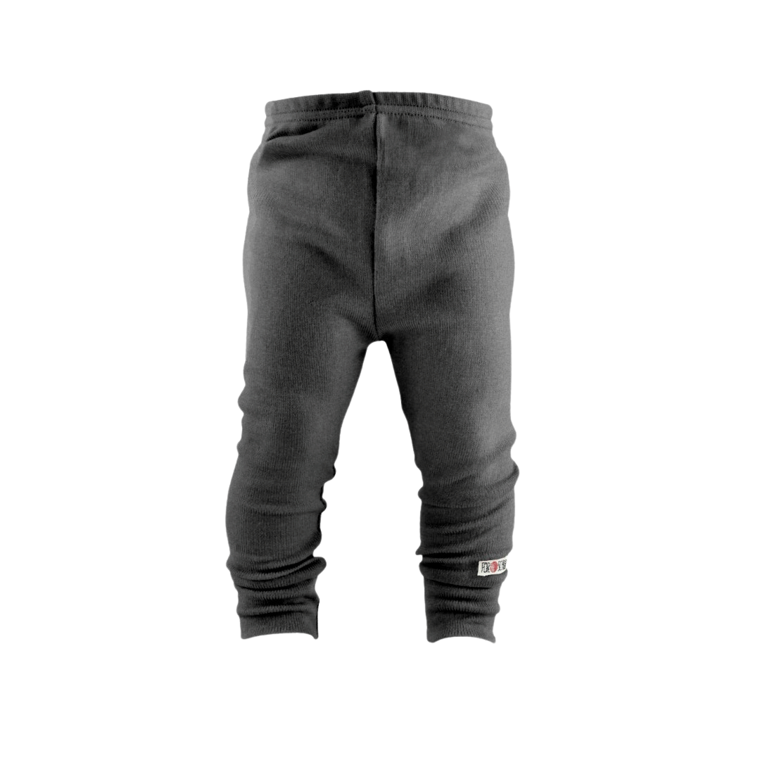 Schmale Kaschmir Kinderhose Grau