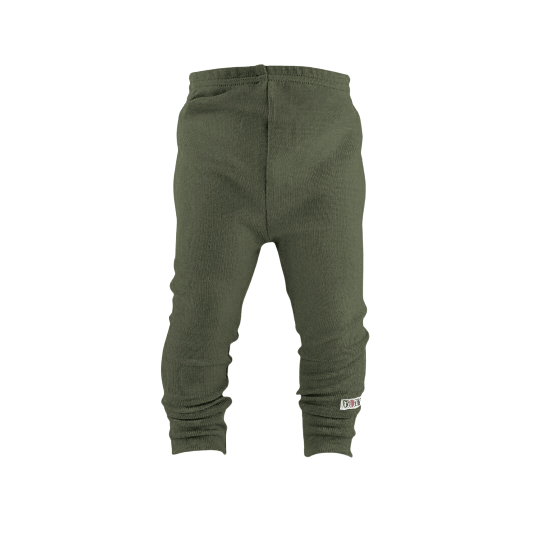 Upcycling Merino Schmale Hose Grün meliert - ForSchur