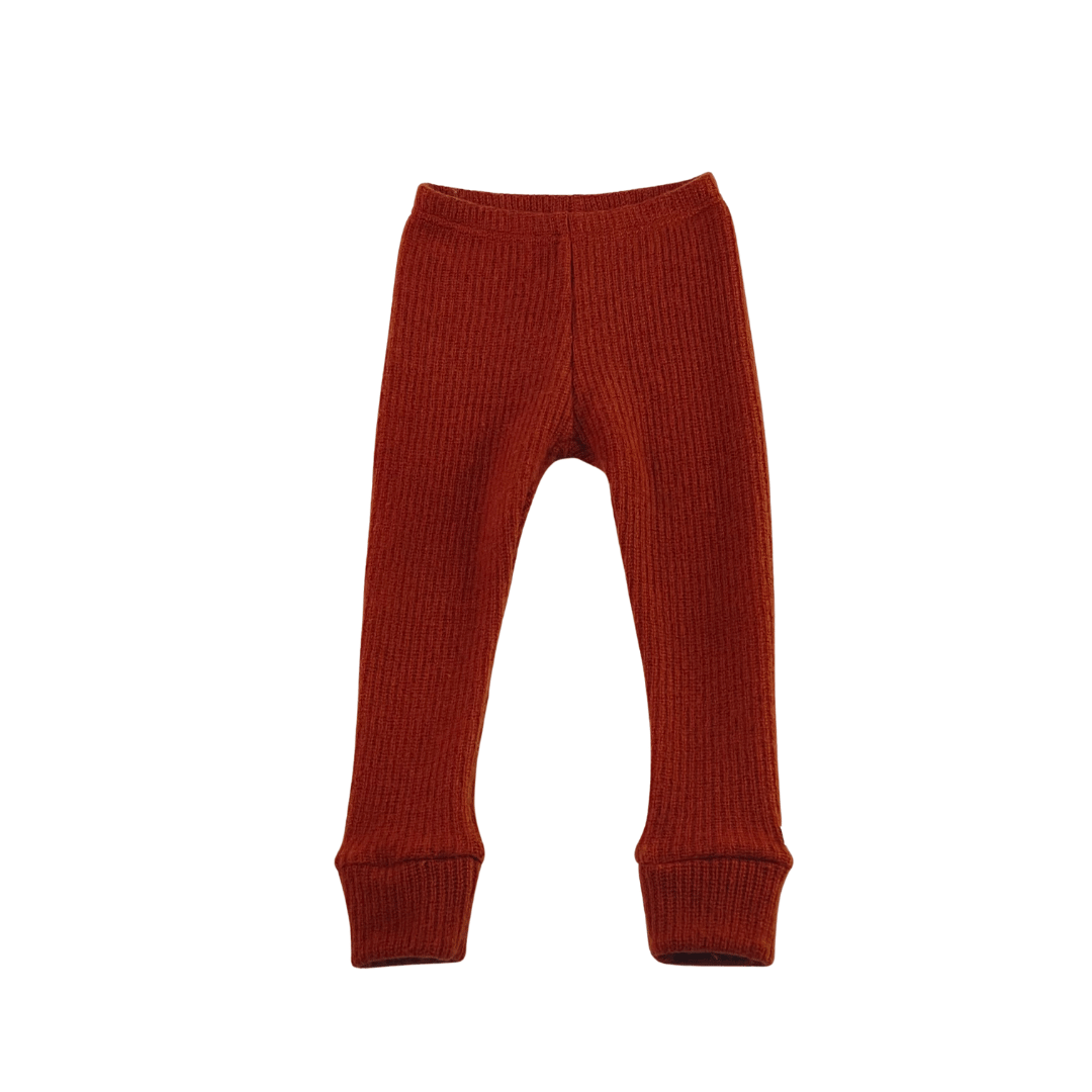 Upcycling Kaschmir Schmale Hose Orange