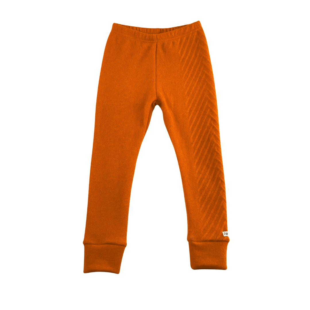 Upcycling Kaschmir Schmale Hose Orange