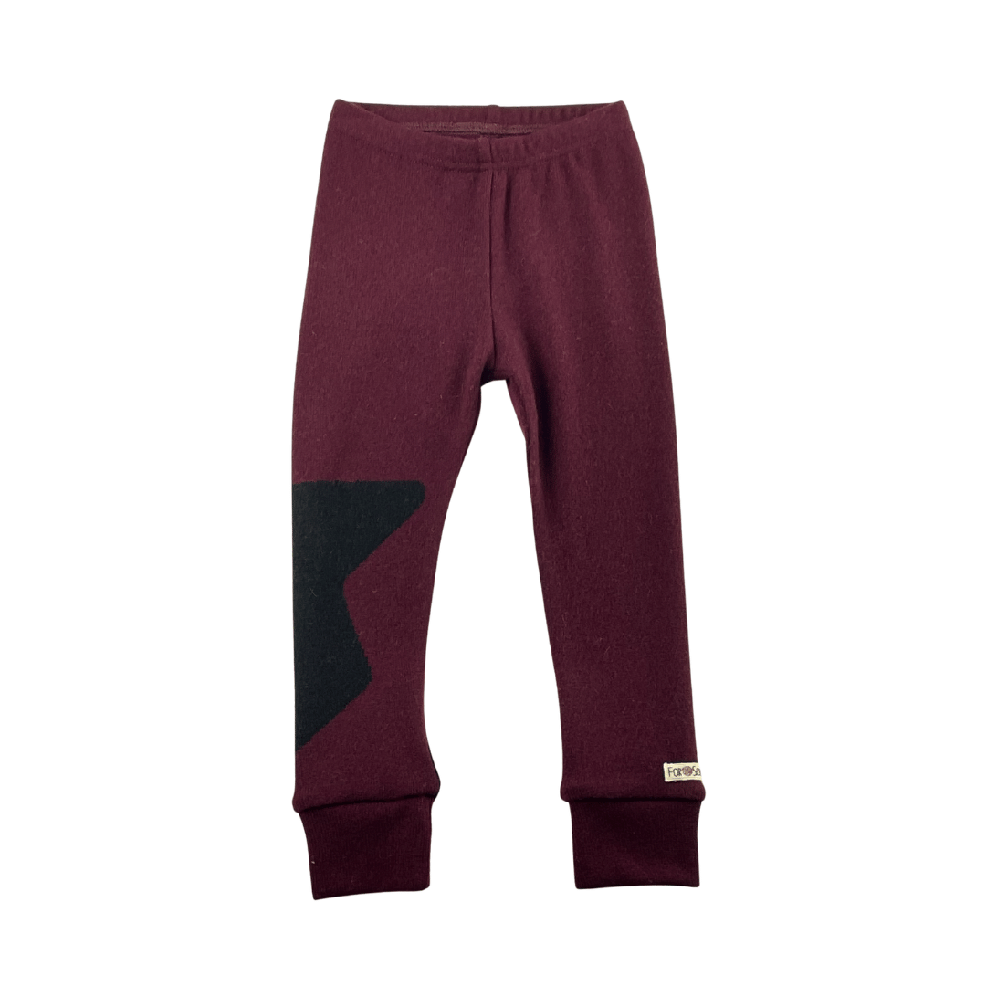 Schmale Kaschmir Kinderhose Lila