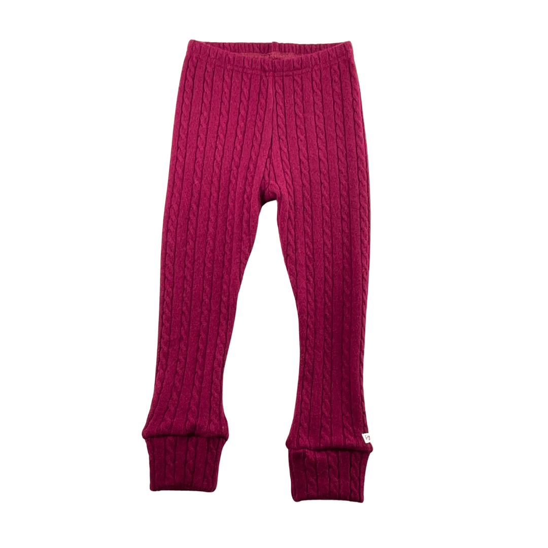 Schmale Kaschmir Kinderhose Rosa
