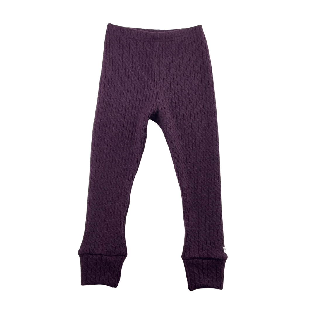 Schmale Kaschmir Kinderhose Lila