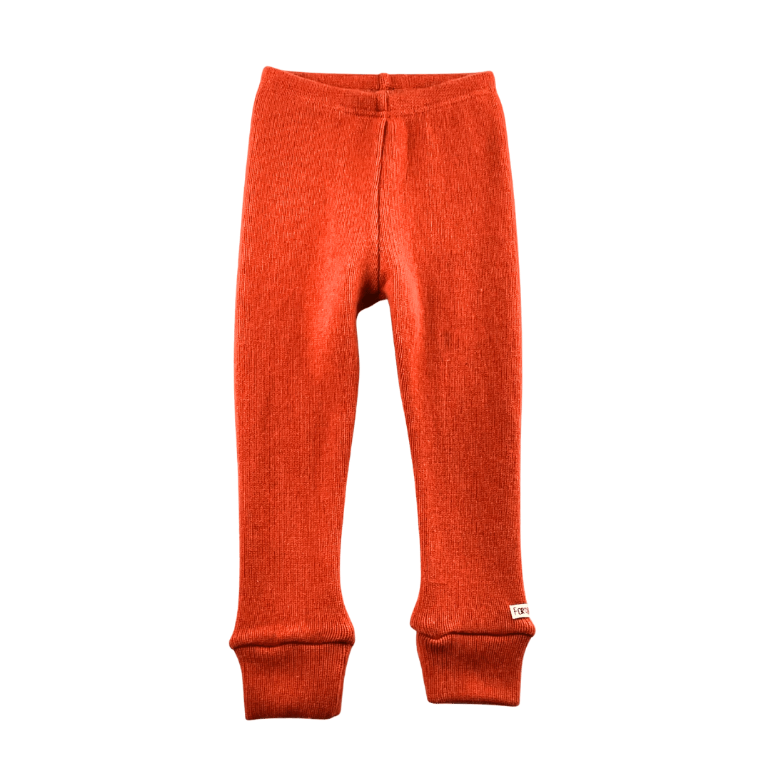 Schmale Kaschmir Kinderhose Orange