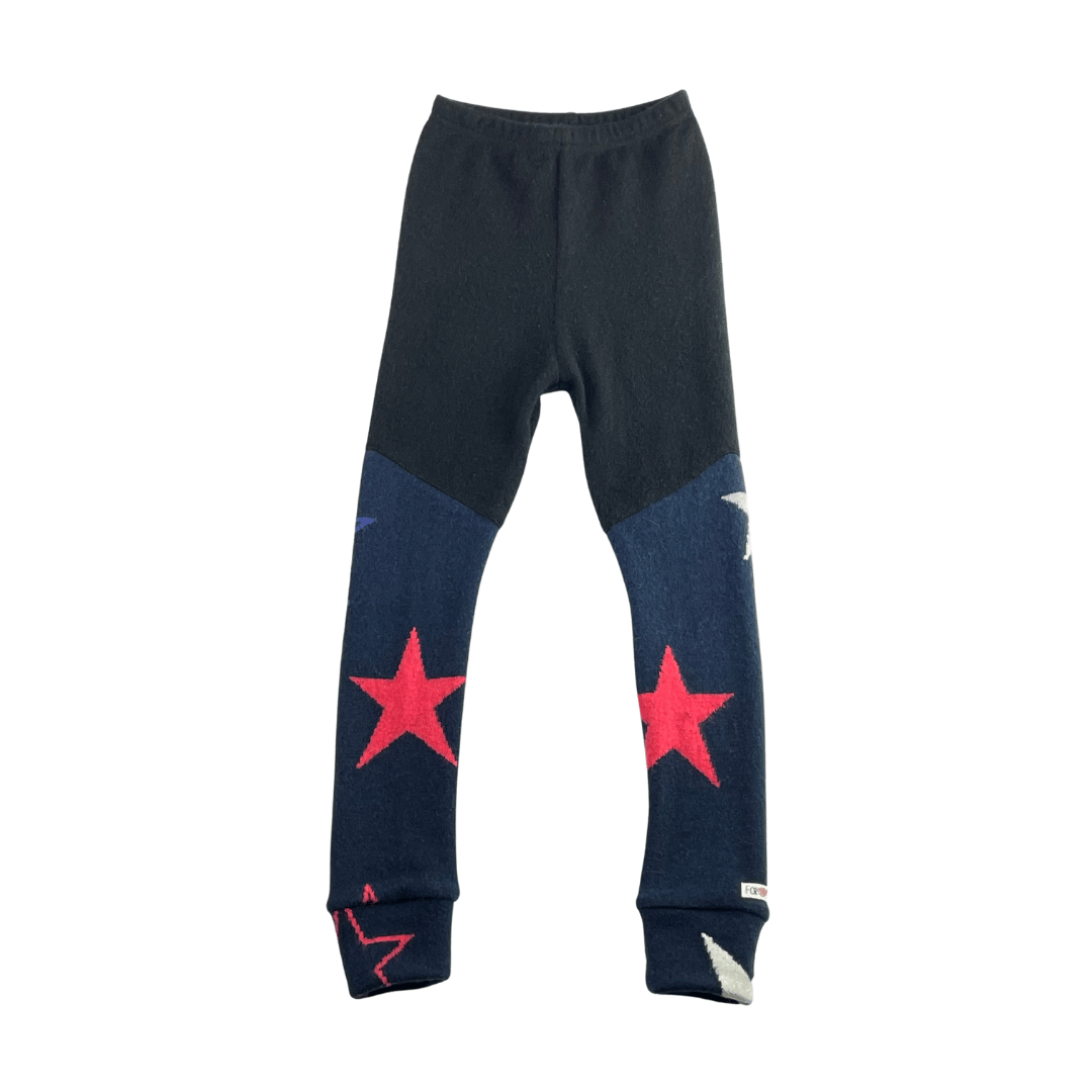 Upcycling Kaschmir Schmale Hose 110/116 mit Teilungsnaht