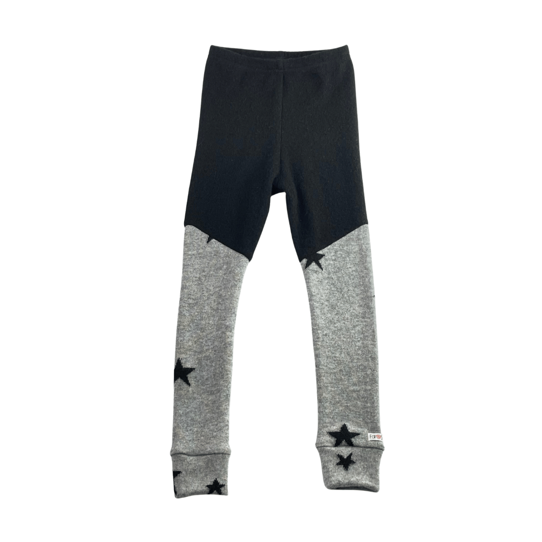 Upcycling Kaschmir Schmale Hose 110/116 mit Teilungsnaht