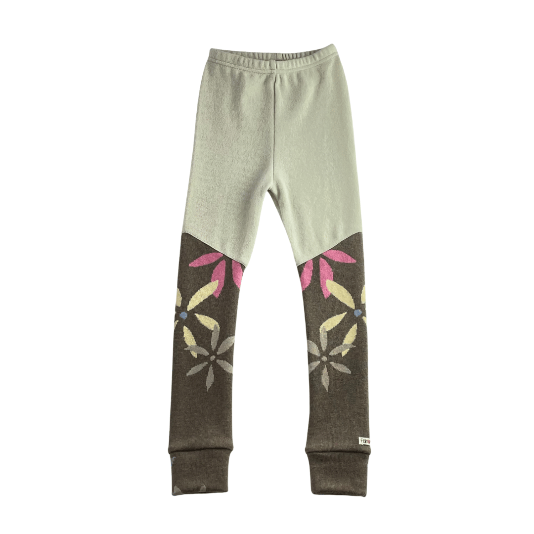 Upcycling Kaschmir Schmale Hose 110/116 mit Teilungsnaht