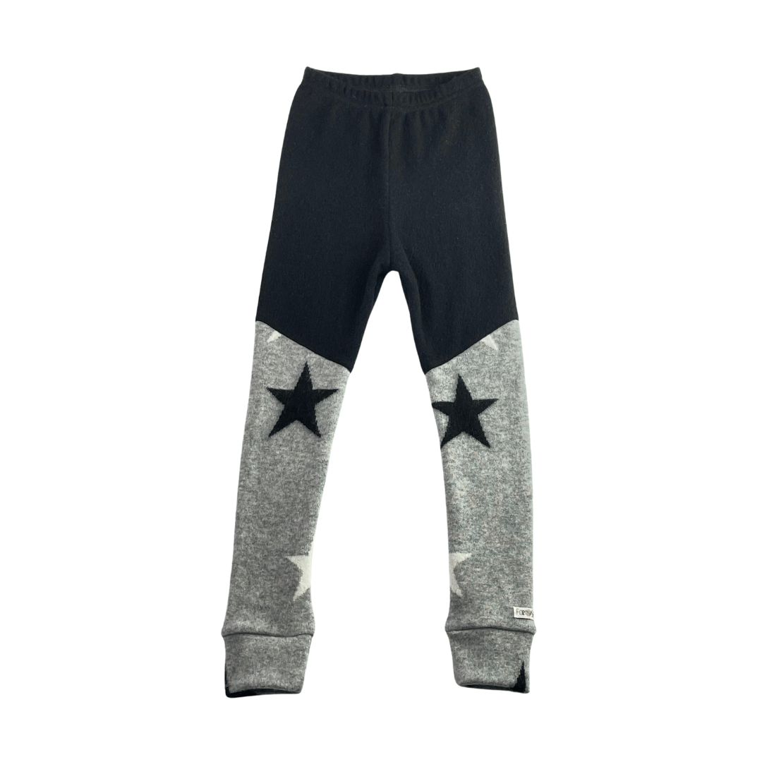 Upcycling Kaschmir Schmale Hose 110/116 mit Teilungsnaht
