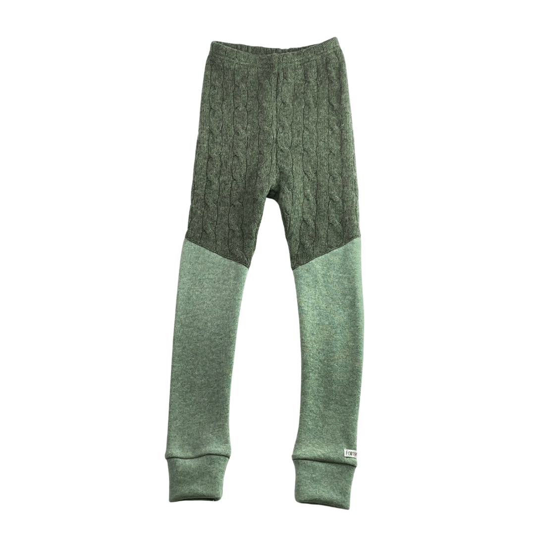 Upcycling Kaschmir Schmale Hose 110/116 mit Teilungsnaht