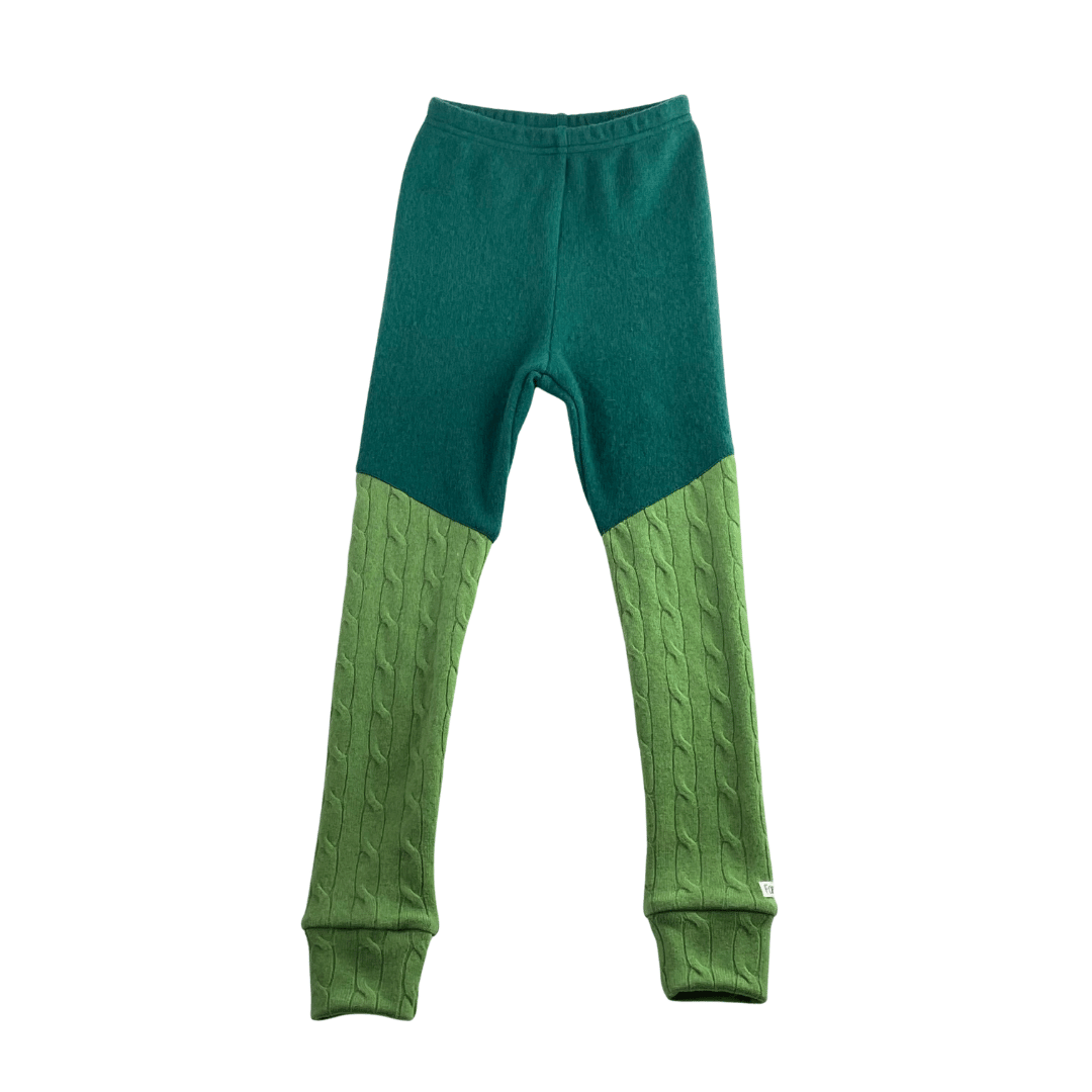 Upcycling Kaschmir Schmale Hose 110/116 mit Teilungsnaht