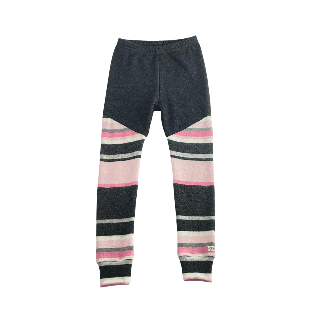 Upcycling Kaschmir Schmale Hose 122/128 mit Teilungsnaht