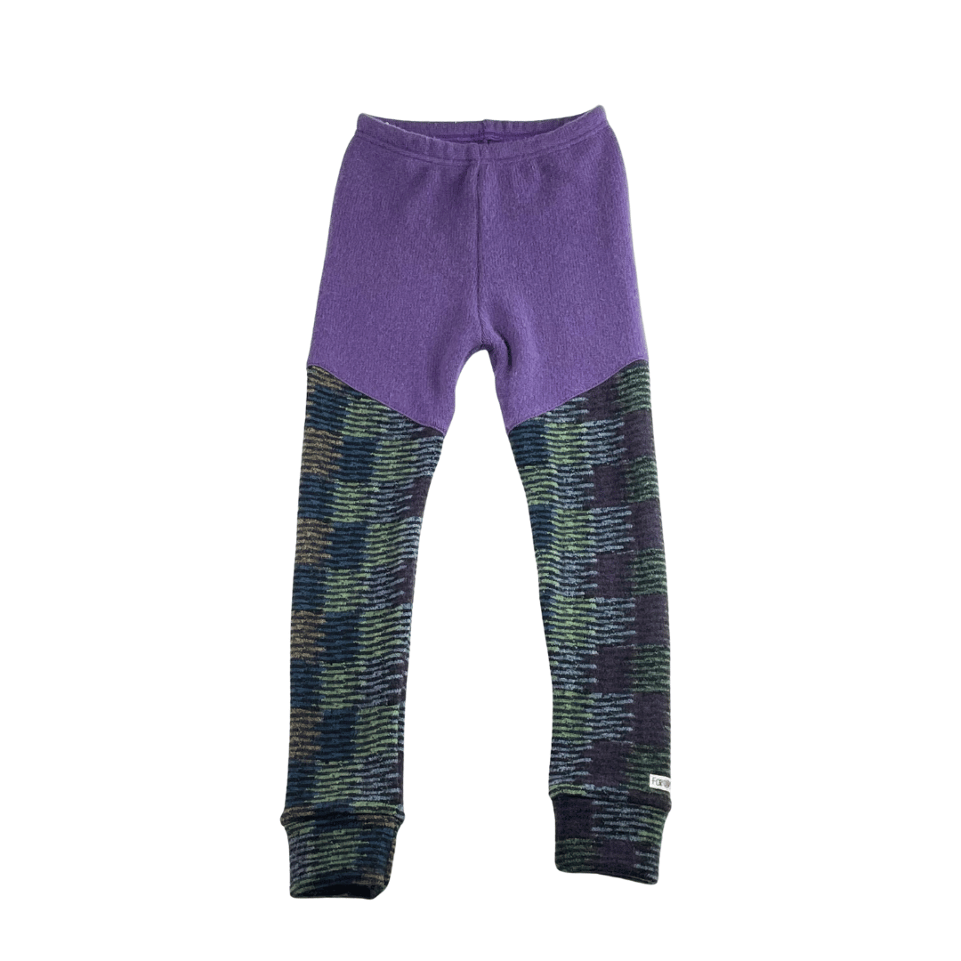 Upcycling Kaschmir Schmale Hose 122/128 mit Teilungsnaht