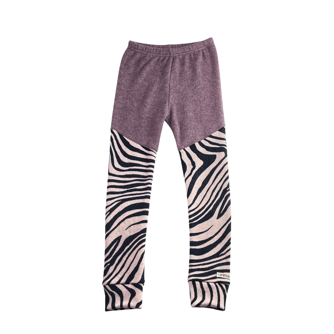 Upcycling Kaschmir Schmale Hose 122/128 mit Teilungsnaht