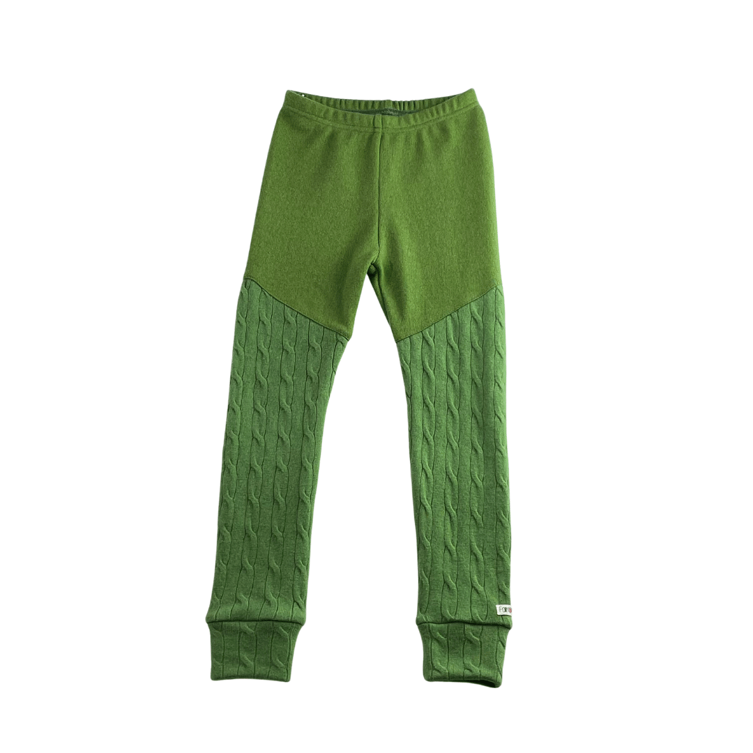 Upcycling Kaschmir Schmale Hose 122/128 mit Teilungsnaht