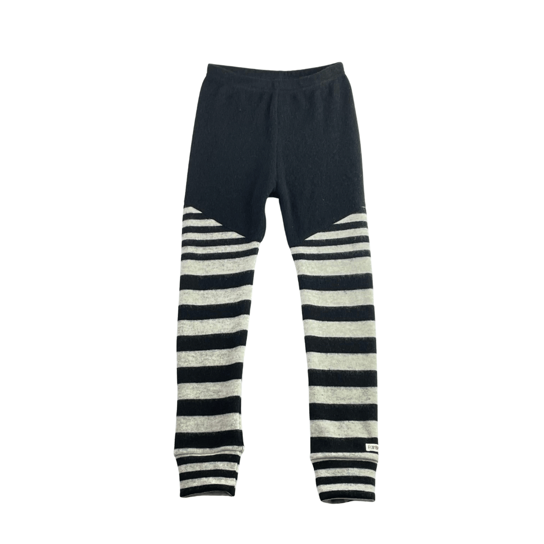 Upcycling Kaschmir Schmale Hose 122/128 mit Teilungsnaht