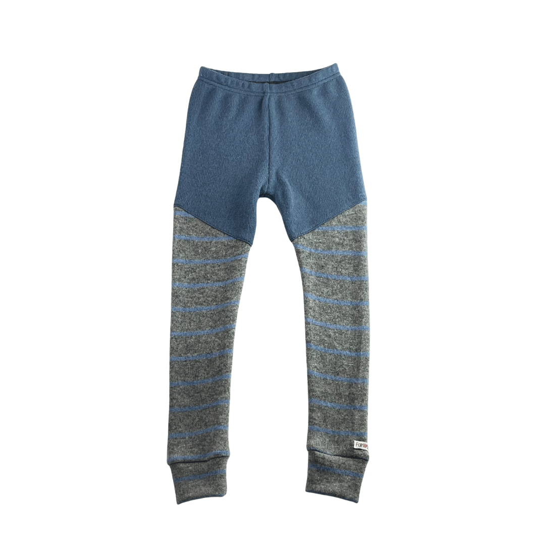 Upcycling Kaschmir Schmale Hose 122/128 mit Teilungsnaht