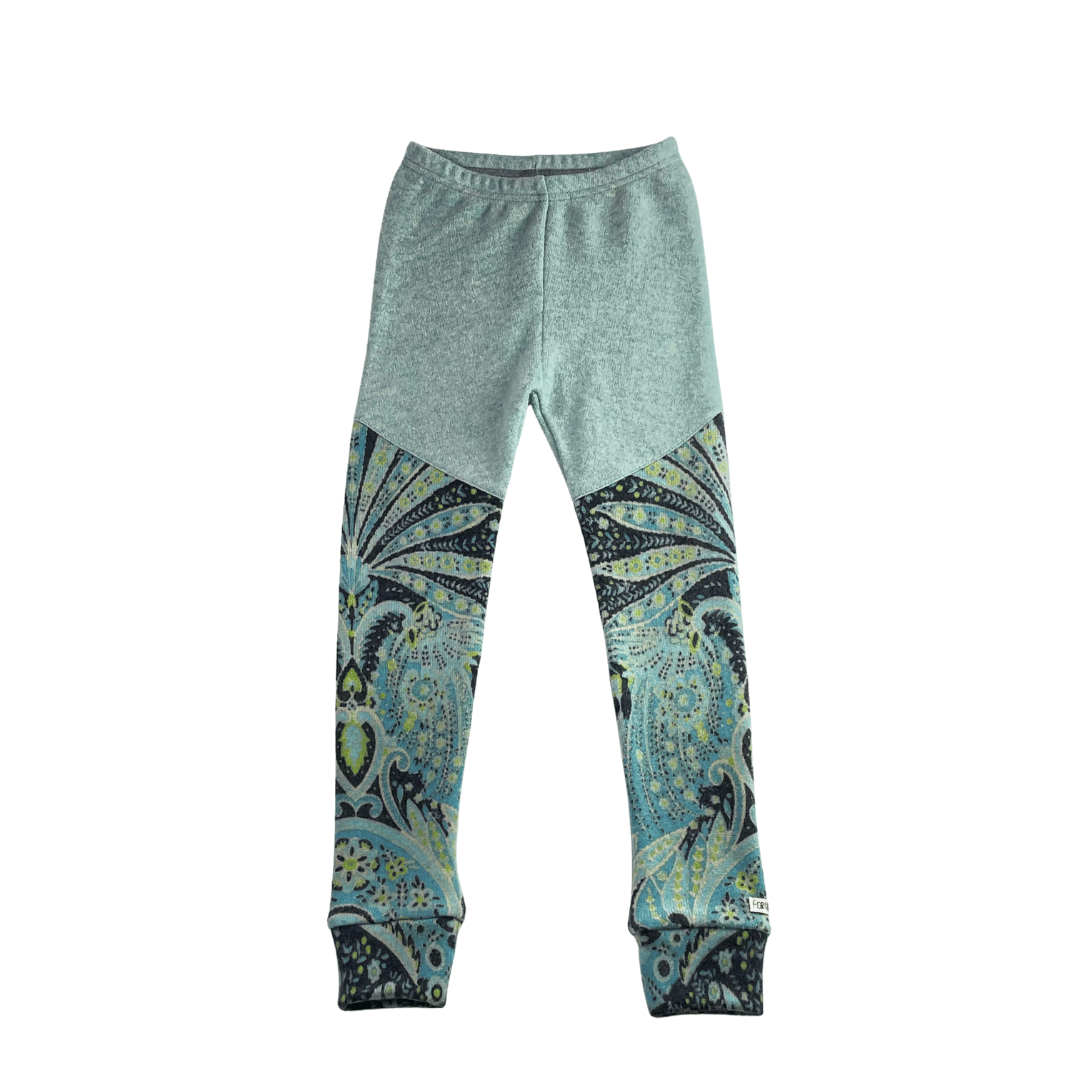 Upcycling Kaschmir Schmale Hose 122/128 mit Teilungsnaht