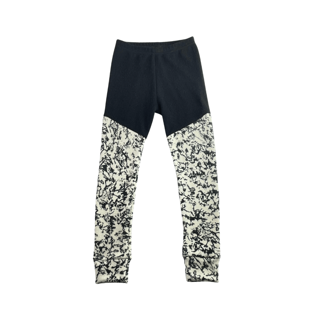 Upcycling Kaschmir Schmale Hose 122/128 mit Teilungsnaht