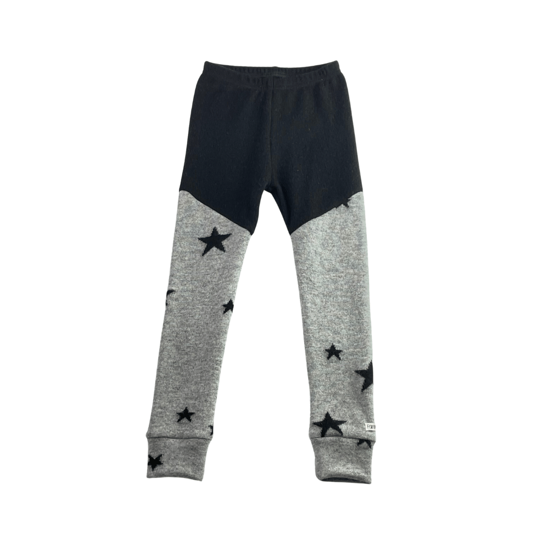 Upcycling Kaschmir Schmale Hose 122/128 mit Teilungsnaht