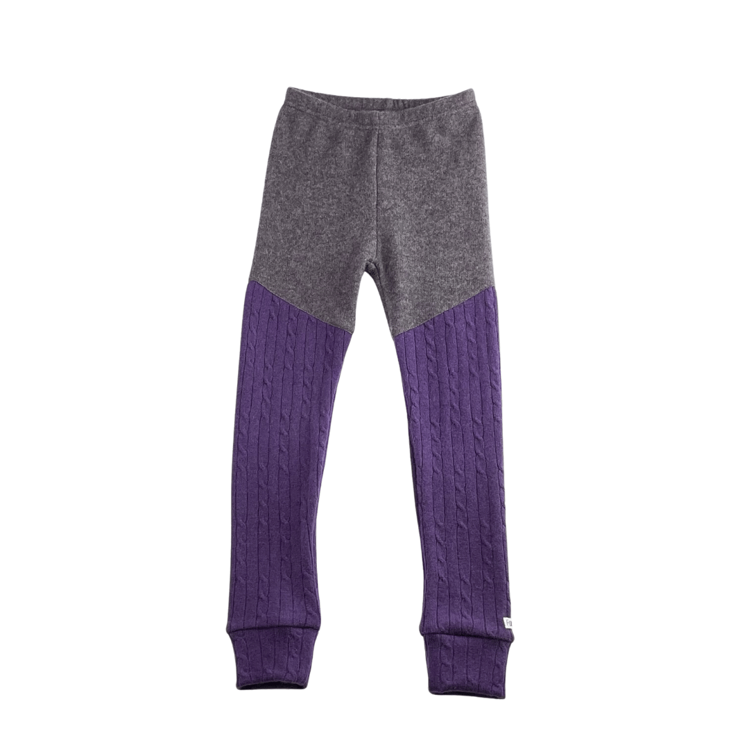Upcycling Kaschmir Schmale Hose 122/128 mit Teilungsnaht