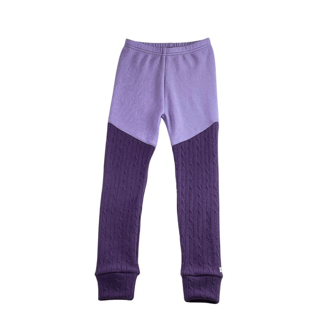Upcycling Kaschmir Schmale Hose 122/128 mit Teilungsnaht