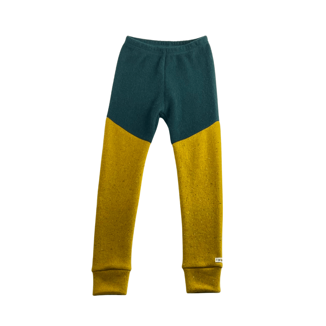 Upcycling Kaschmir Schmale Hose 122/128 mit Teilungsnaht