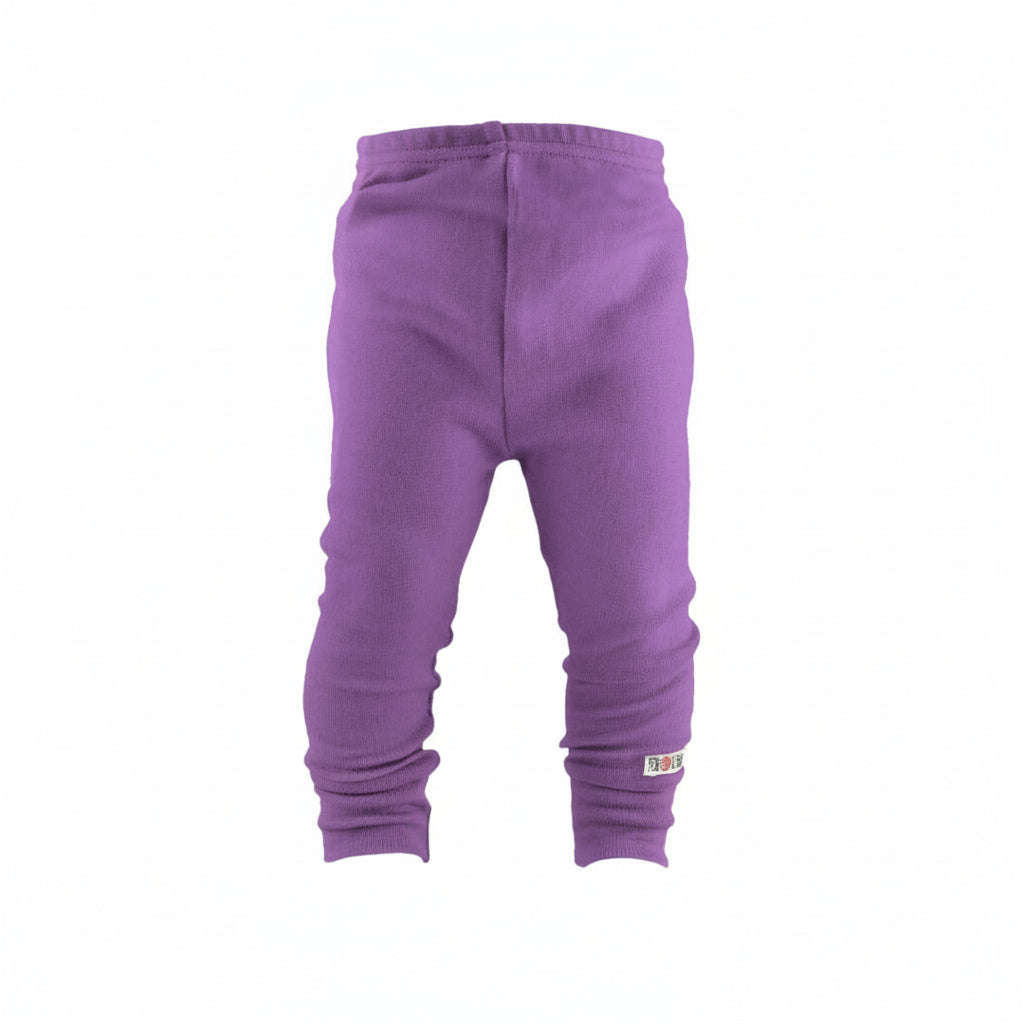 Kaschmir Schmale Kinder Hose Lila mit Teilungsnaht