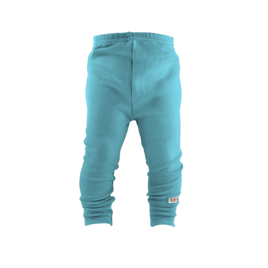 Upcycling Kaschmir Schmale Hose Mintblau meliert