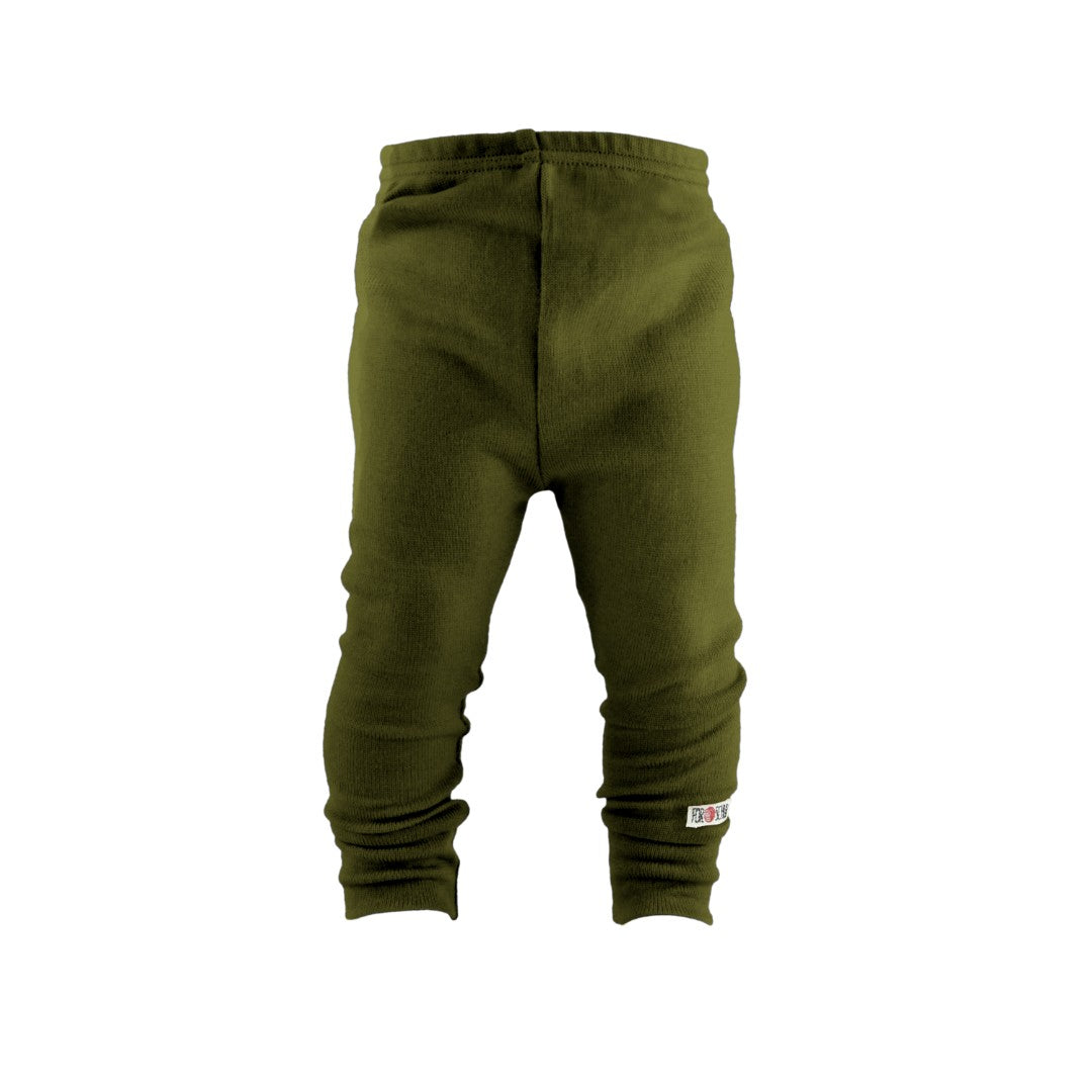 Upcycling Schmale Kaschmirhose Moos meliert
