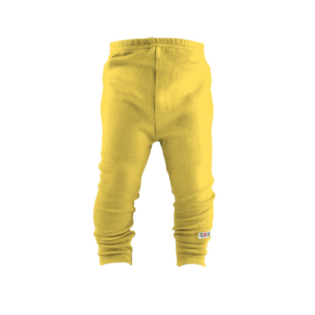 Schmale Kaschmirhose Gelb