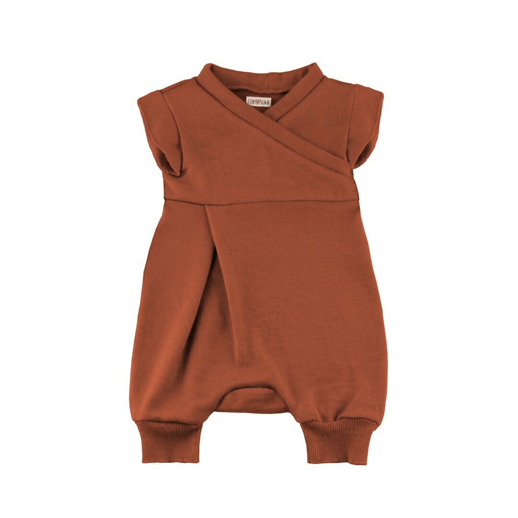 Sommereinteiler 100 % Merino – Koralle, Bernstein