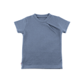 Upcycling Merino T-Shirt mit der Falte Blau meliert - ForSchur