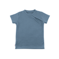 Upcycling Merino T-Shirt mit der Falte Blau meliert - ForSchur
