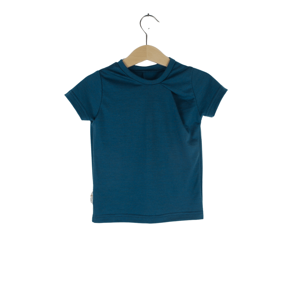 Sonderedition: Upcycling Wolle/Lyocell T-Shirt mit der Falte Blau - ForSchur